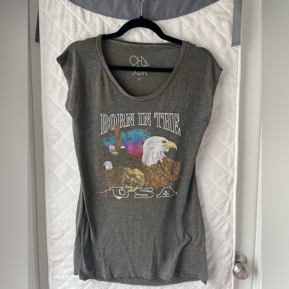 Chaser Gray 'Born in the USA' Graphic Tee